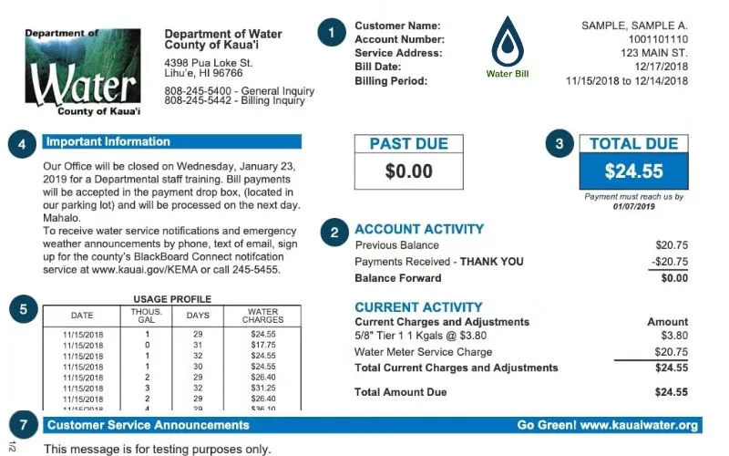 Water Bill Online Check 